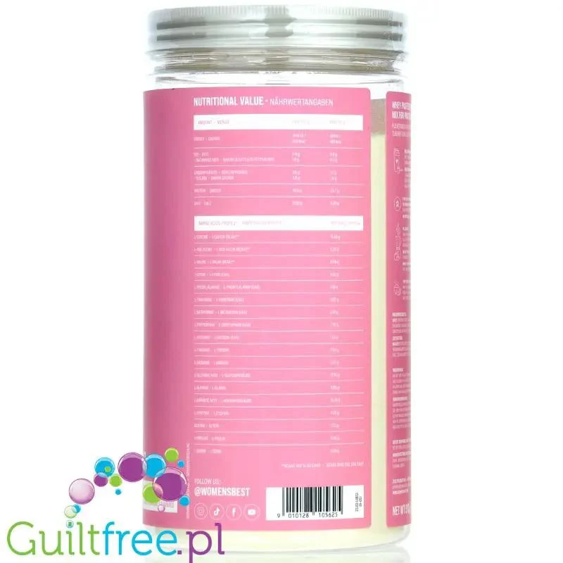 Women's Best Fit Pro Whey French Vanilla 0,51kg - odżywka białkowa dla kobiet z WPC & WPI, smak Wanilia