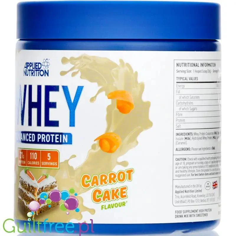 Applied Critical Whey Advanced Protein Carrot Cake - odżywka białkowa z WPI, WPH i WPC, 21g białka & 110kcal