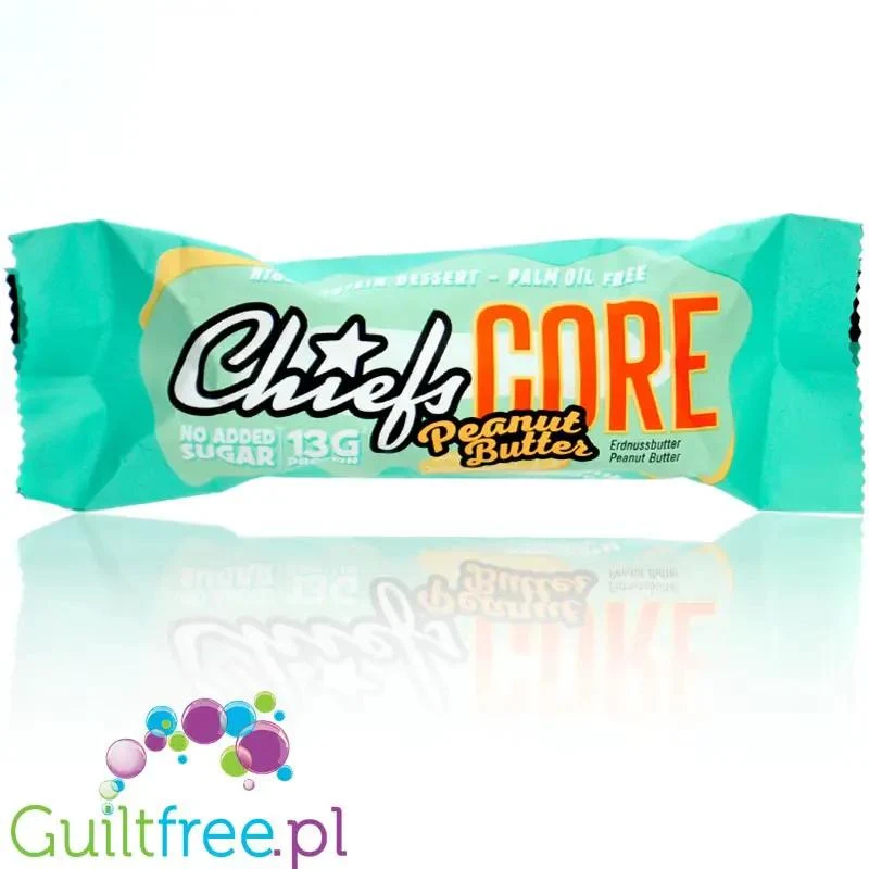 Chiefs Core Protein Bar Peanut Butter 163kcal - baton proteinowy 13g białka z orzechowym kremem