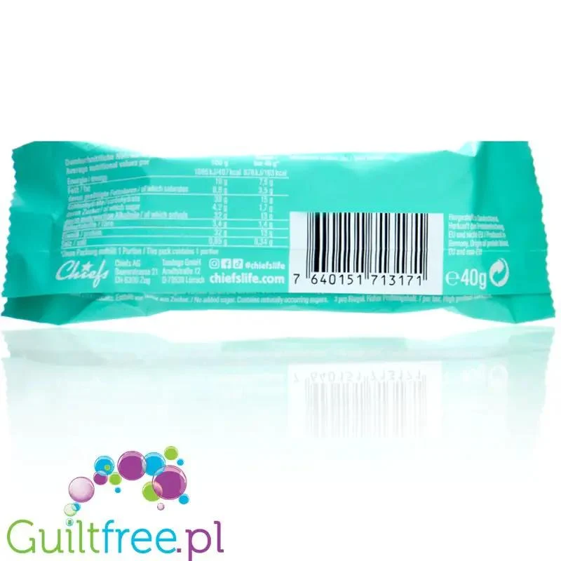 Chiefs Core Protein Bar Peanut Butter 163kcal - baton proteinowy 13g białka z orzechowym kremem