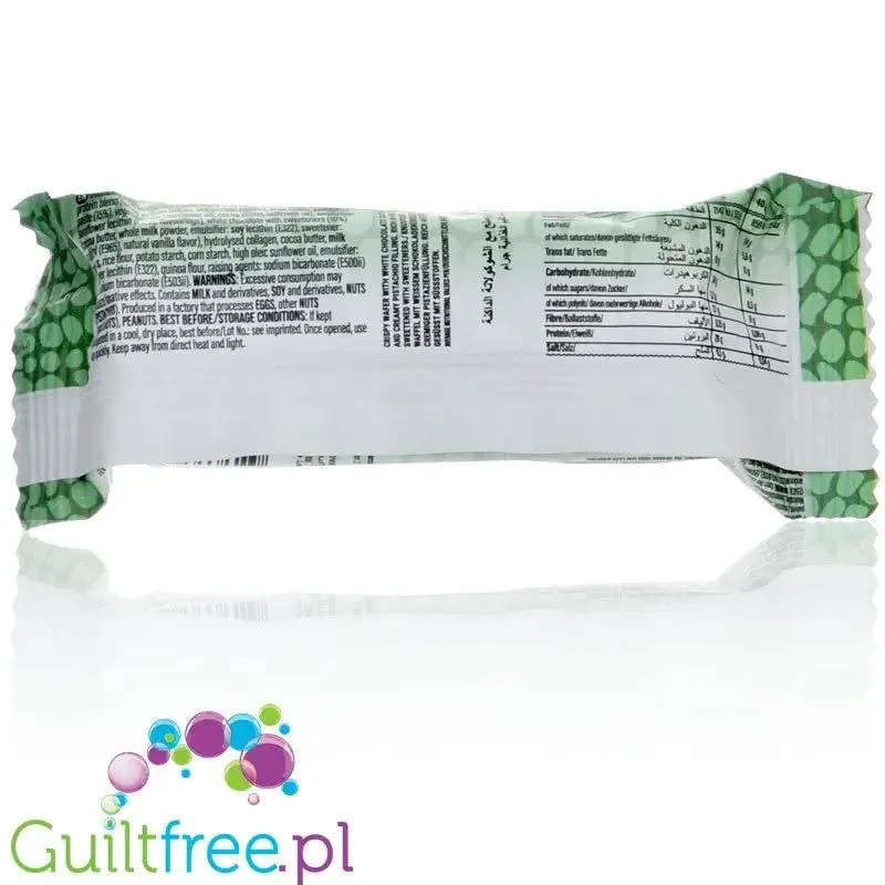 Go Fitness Ono Bar Pistachio Cream - bezglutenowy wafelek a la Bueno w czekoladzie z proteinowym kremem pistacjowym