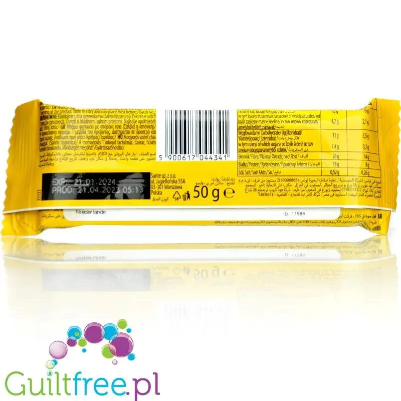 Sante Go On Keto Bar Peanut Butter - niskowęglowodanowy baton bez cukru 230kcal, Masło Orzechowe