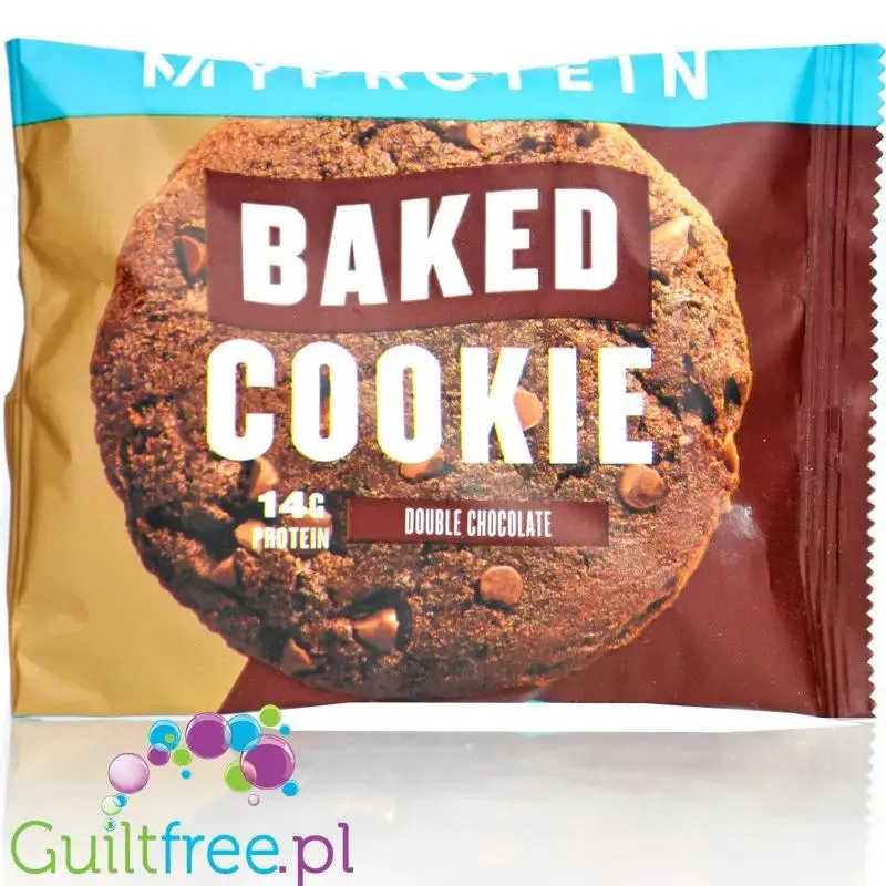 Myprotein Baked Cookie Double Chocolate - wegańskie ciastko proteinowe 14g białka z kawałkami czekolady