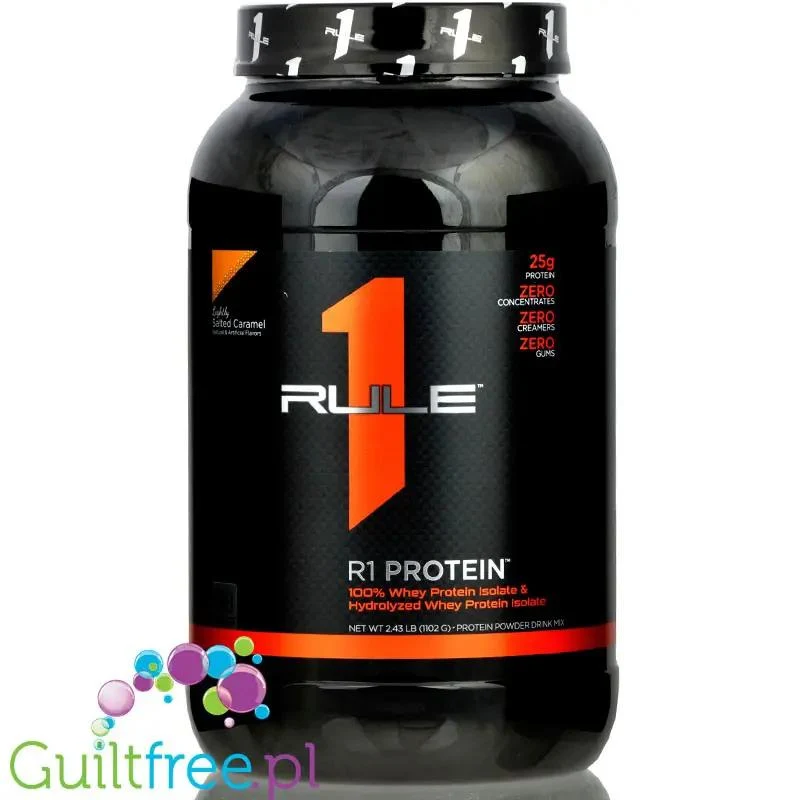 Rule1 R1 Protein Salted Caramel 0,9KG - beztłuszczowa odżywka białkowa WPI & WPH