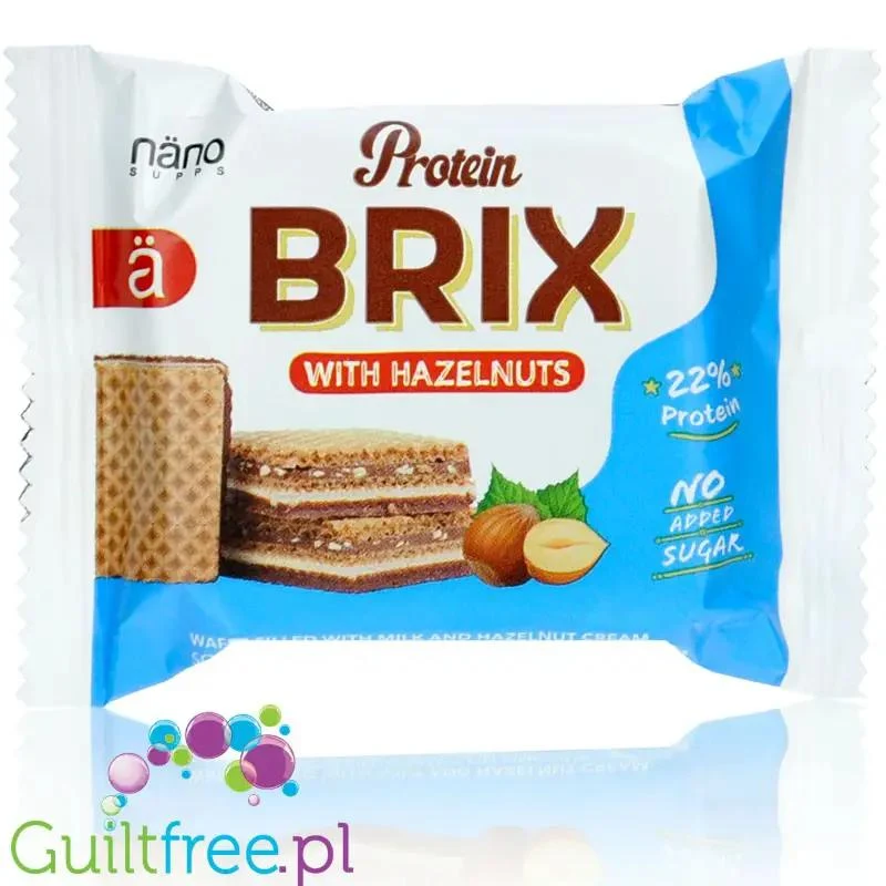 Nano Ä Protein Brix Hazelnuts Waffer 130kcal (al la Knoppers bez cukru) - wafle z kremem kakaowo-orzechowym