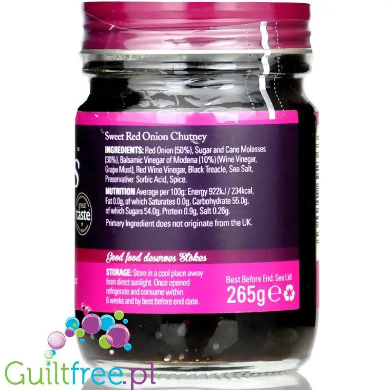 Stokes Red Onion Marmalade (CHEAT MEAL) - wytrawna marmolada z czerwonej cebuli z octem balsamicznym i czarną melasą