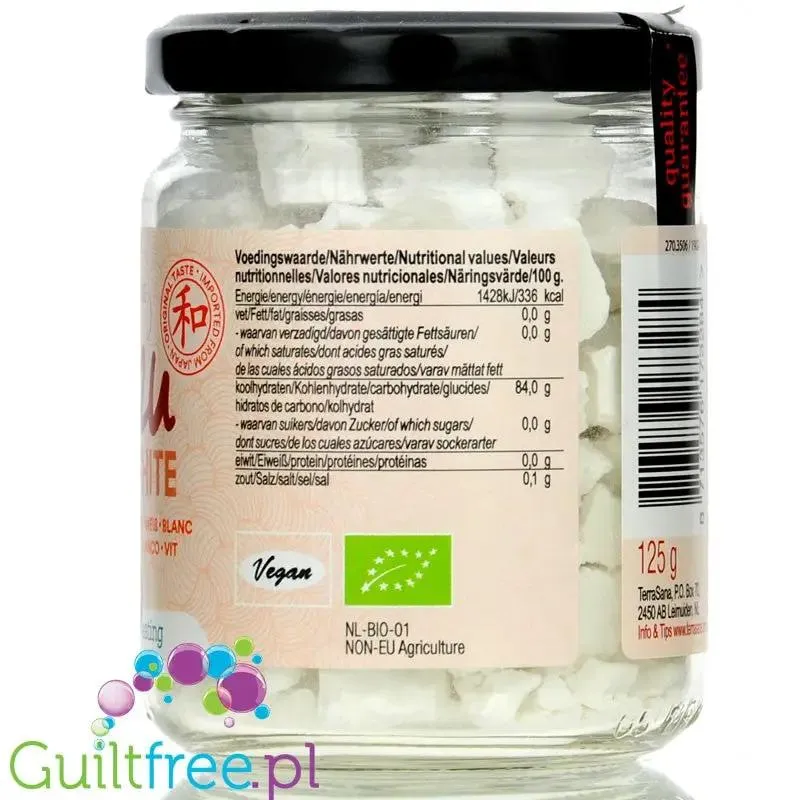 TerraSana Kuzu White, kuzu białe bryłki, japoński organiczny vege zagęstnik