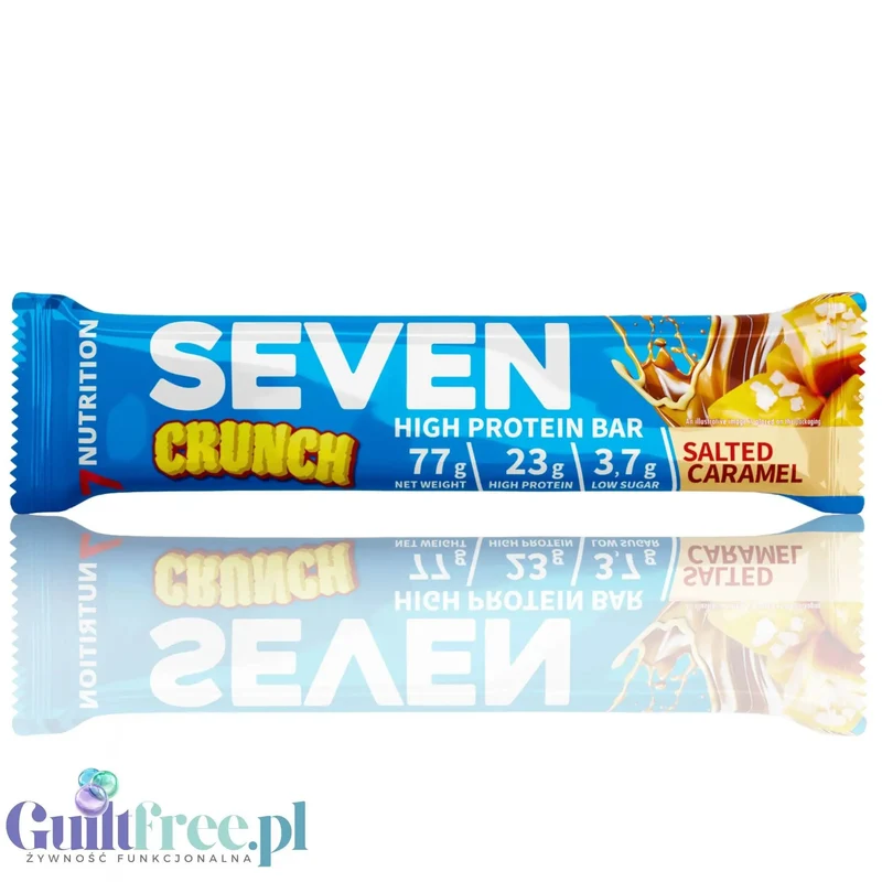 7Nutrition Seven Crunch High Protein Bar Salted Caramel - baton proteinowy 23g białka