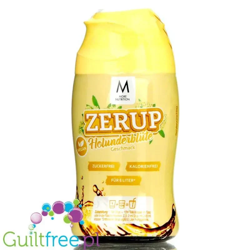 More Nutrition Zerup Holunderblüte - skoncentrowany syrop do wody bez cukru i kalorii, Czarny Bez