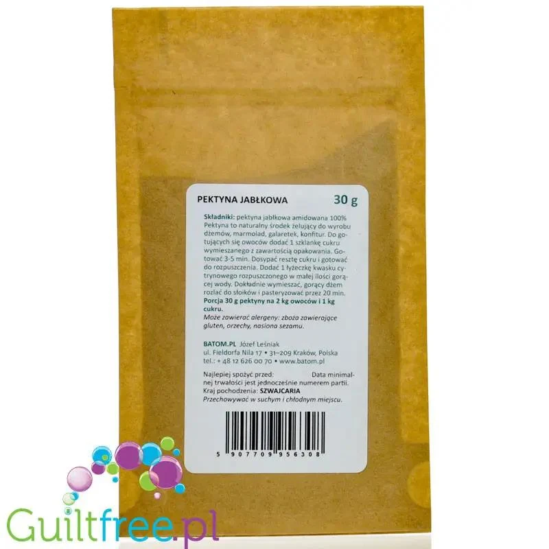 Batom, Pektyna jabłkowa amidowana 30g, 100% naturalna substancja żelująca
