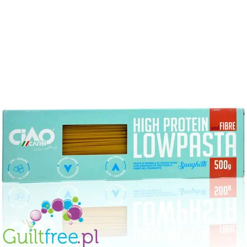 Ciao Carb High Protein Lowpasta Spaghetti 0,5KG - makaron proteinowy 30g białka, nitki