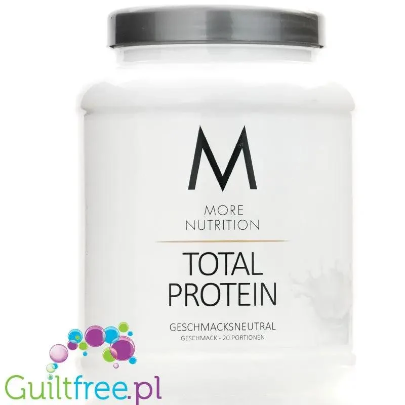 More Nutrition Total Protein Neutral 0,6kg kazeina z WPC i laktazą, białko bezsmakowe, bez słodzików i aromatów
