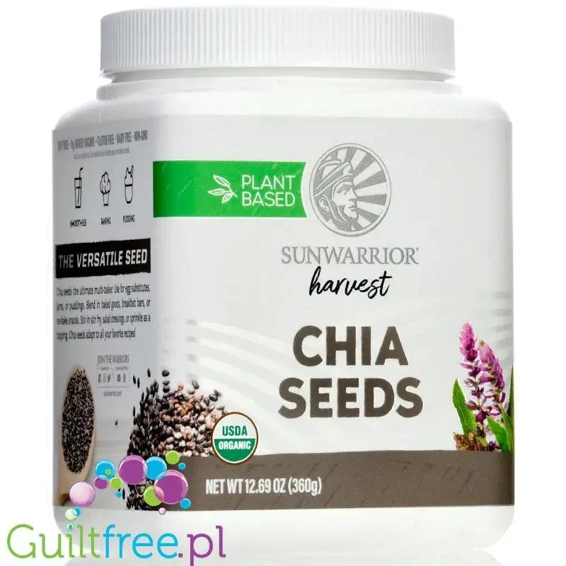 Sunwarrior Harvest Chia Seeds - organiczne nasiona chia bez GMO (szałwia hiszpańska)