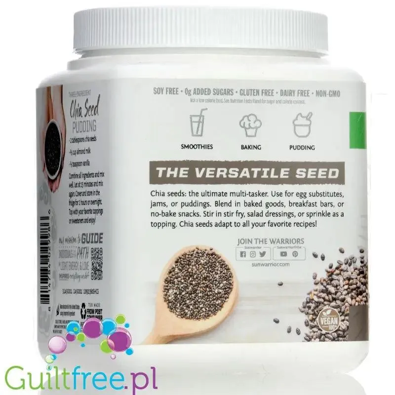 Sunwarrior Harvest Chia Seeds - organiczne nasiona chia bez GMO (szałwia hiszpańska)
