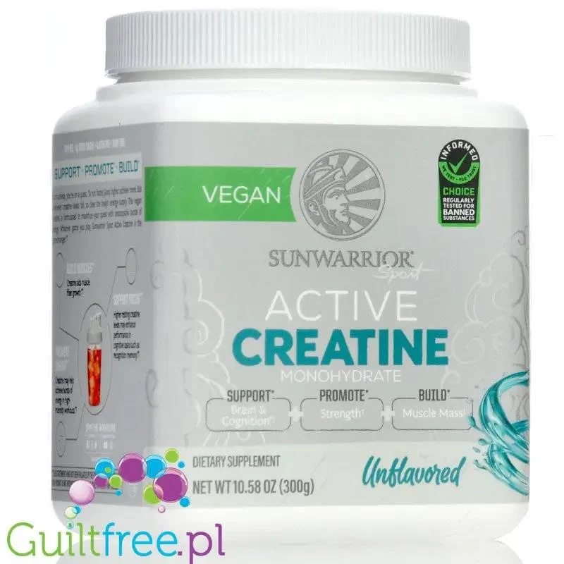 Sunwarrior Sport Active Creatine Unflavored - wegańska kreatyna jednowodna (monohydrat) bez aromatów i słodzików