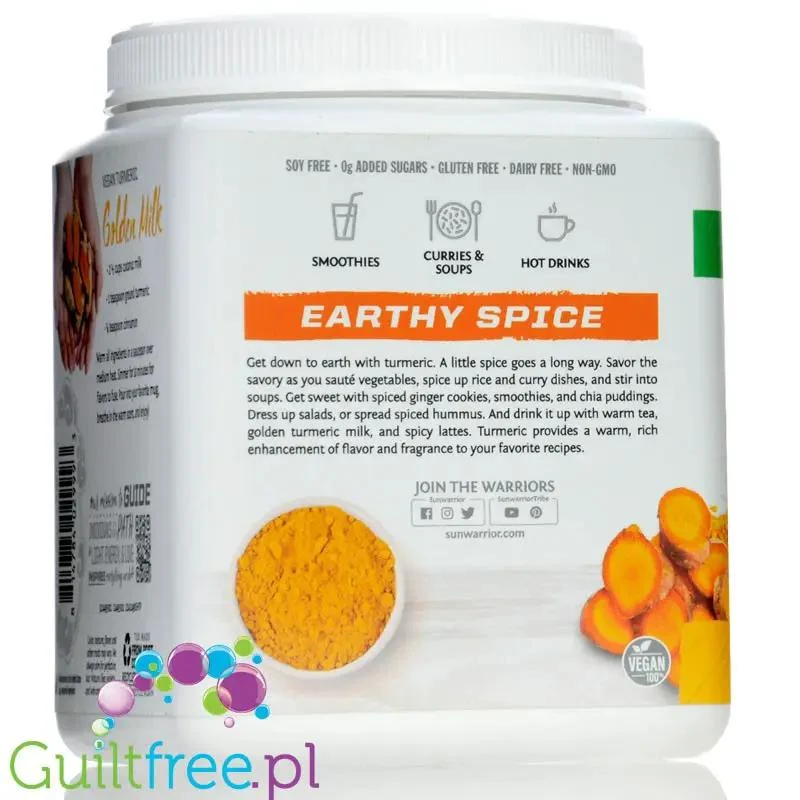Sunwarrior Harvest Turmeric Root Powder - organiczna kurkuma bez GMO