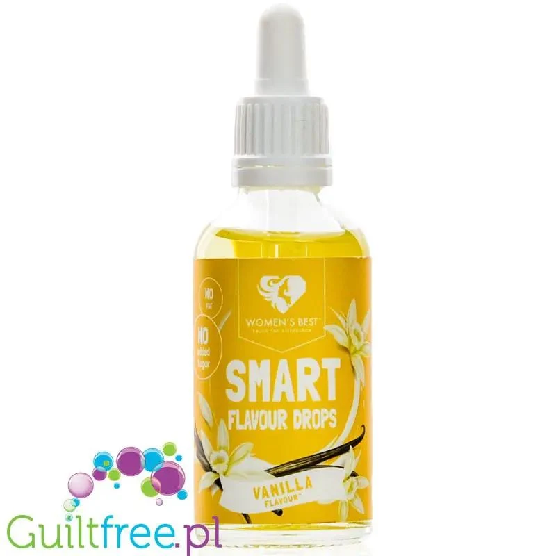 Women's Best Smart Flavour Drops Vanilla 50ml - słodzone krople smakowe bez cukru, Wanilia