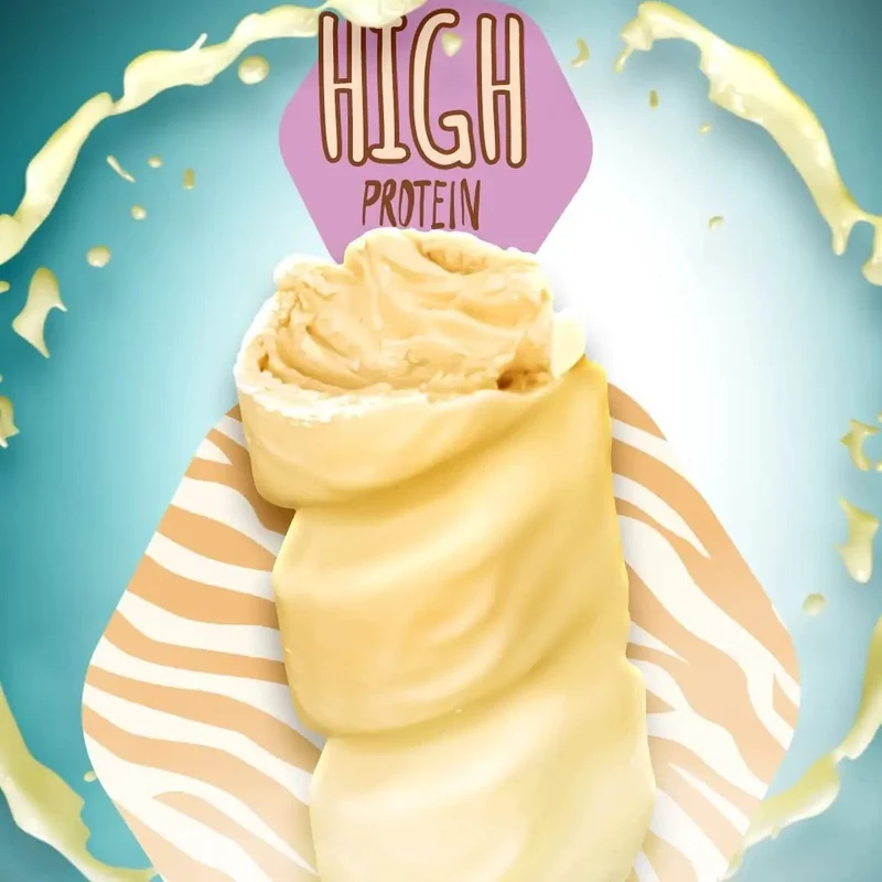 Go Fitness Ono Bar Blondie Caramel - bezglutenowy wafelek a la Bueno w białej czekoladzie z karmelem, 10g białka