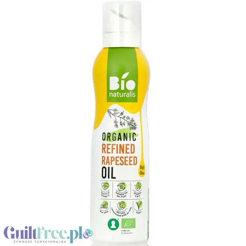 Bio Naturalis Organic Refined Rapeseed Oil - rafinowany olej rzepakowy tłoczony na zimno w spray'u