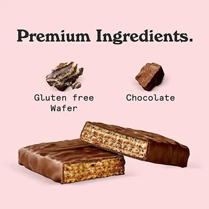 N!CK'S Nicks Waffer, Chocolate - bezglutenowy wafelek czekoladowy w polewie, bez dodatku cukru