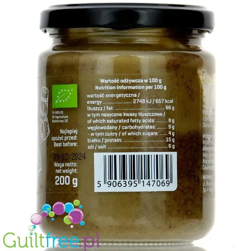 Diet Food Bio Masło z orzechów włoskich 100%, 200g
