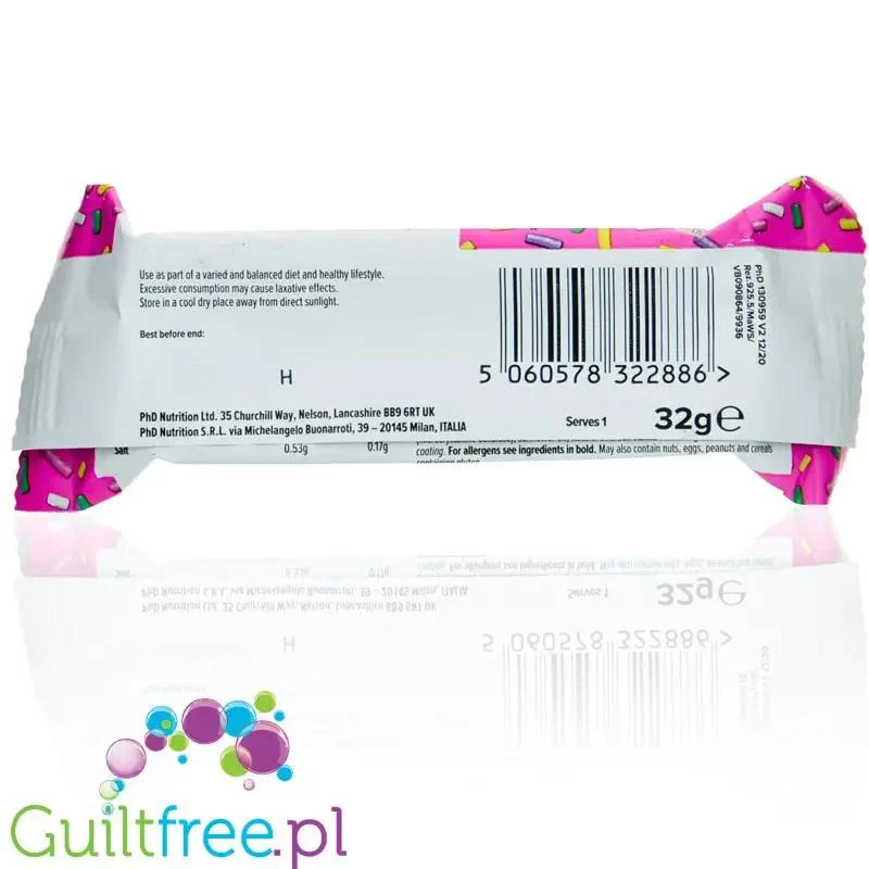 Phd Smart Birthday Cake Snack - baton proteinowy 118kcal & 10g białka