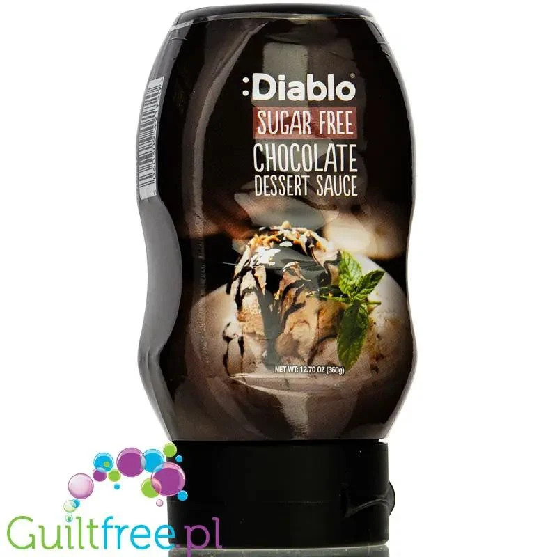 Diablo Dessert Sauce Chocolate - bardzo gęsty sos deserowy bez cukru, Czekolada