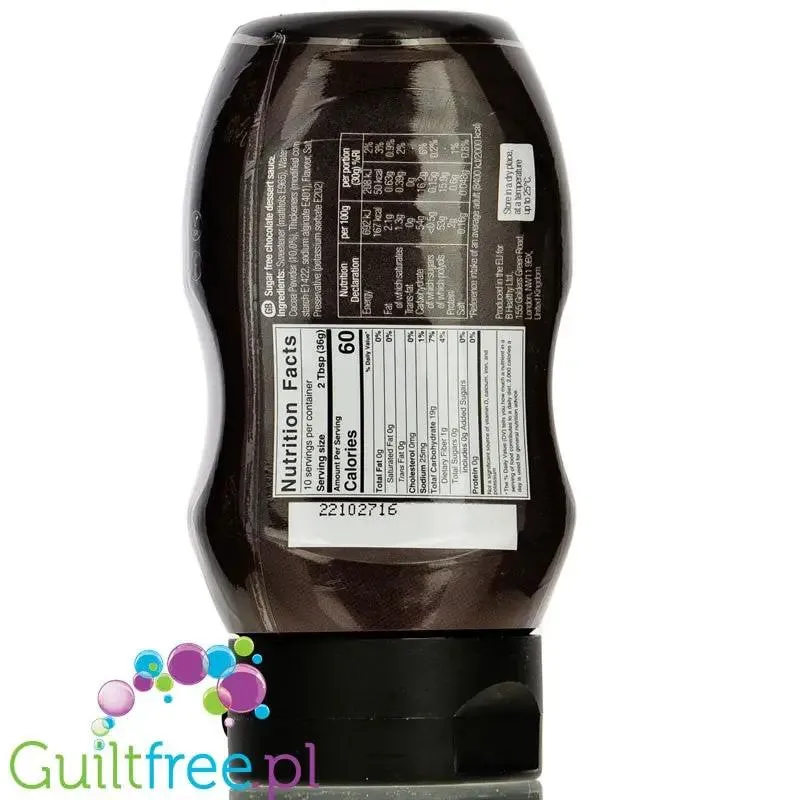 Diablo Dessert Sauce Chocolate - bardzo gęsty sos deserowy bez cukru, Czekolada