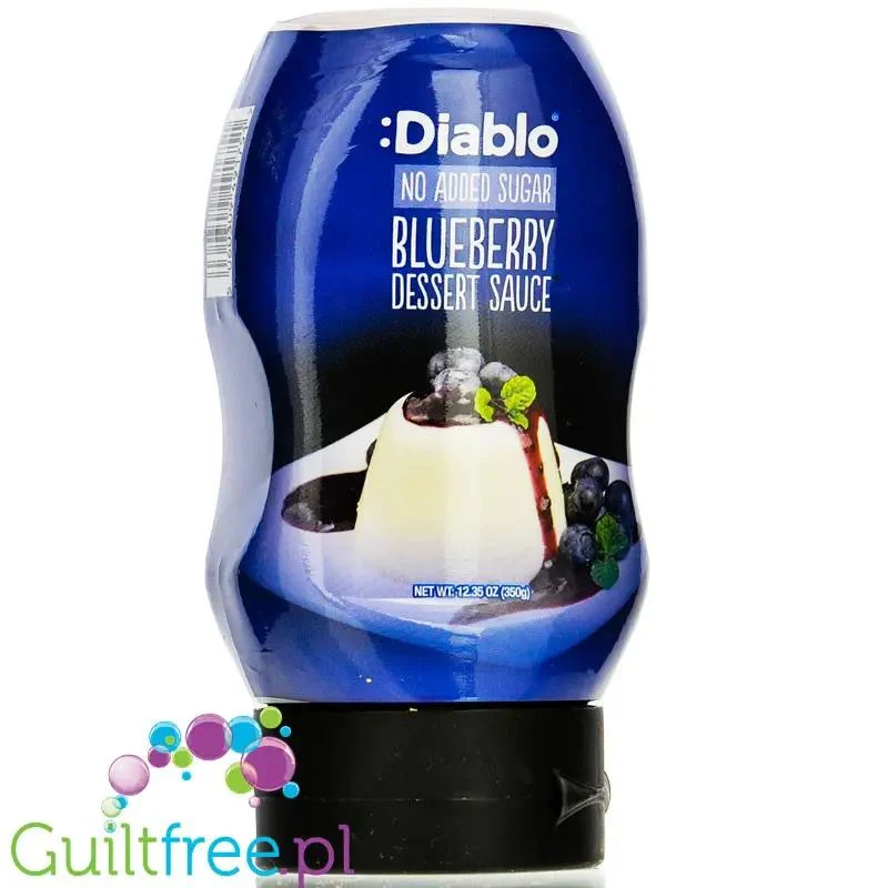 Diablo Dessert Sauce Blueberry - gęsty sos deserowy bez cukru, Jagoda