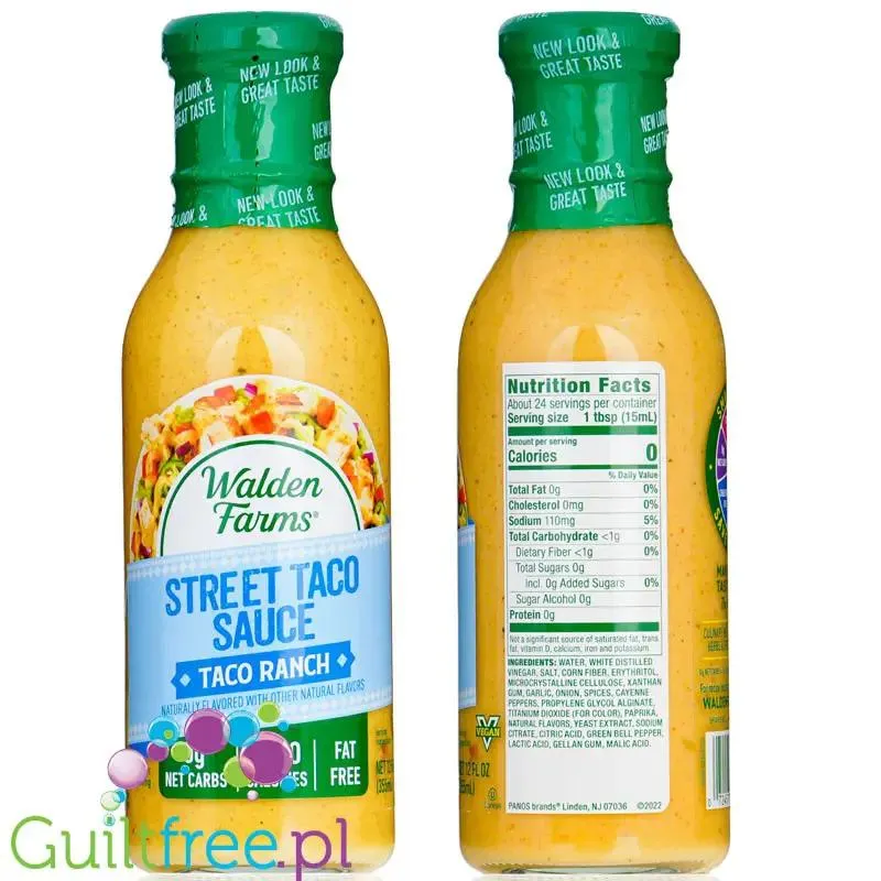 Walden Farms Street Taco Sauce, Taco Ranch USA - maślankowy sos ranczerski bez cukru i kcal