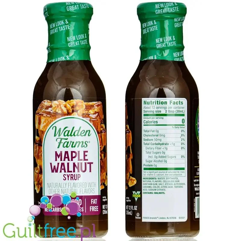 Walden Farms Maple Walnut USA - syrop zero kcal o smaku kolonowo-orzechowym bez sukralozy
