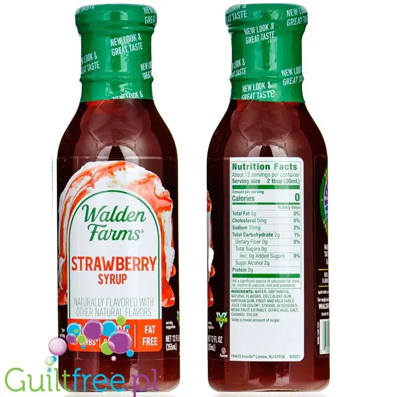 Walden Farms Strawberry Syrup USA - syrop zero kalorii o smaku truskawkowym bez sukralozy