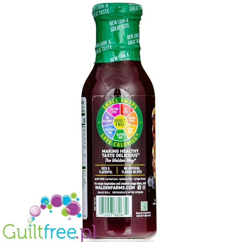 Walden Farms Blueberry Syrup USA - syrop 0kcal o smaku jagodowym bez sukralozy