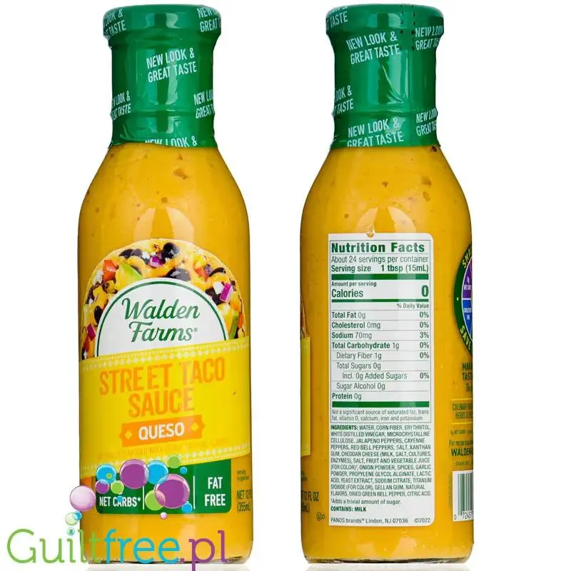 Walden Farms Street Taco Sauce Queso USA - serowy dressing 0kcal do mięs i taco