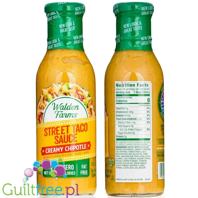 Walden Farms Street Taco Sauce Creamy Chipotle USA - pikantny dressing sałatkowy 0kcal z erytrolem