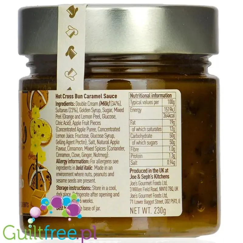 Joe & Seph's Hot Cross Bun Caramel Spread (CHEAT MEAL) - krem karmelowy o smaku cynamonki