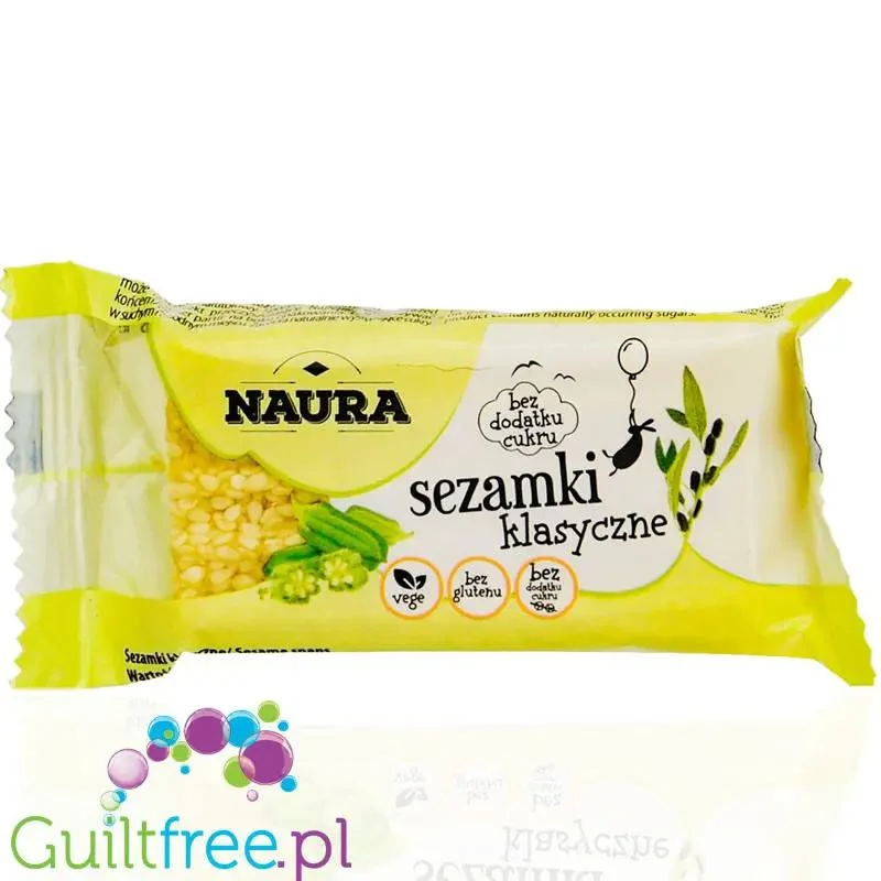 Naura wegańskie bezglutenowe sezamki klasyczne bez cukru