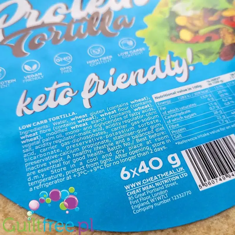 Cheat Meal Protein Tortilla - tortille proteinowe 125kcal (6 x 18cm)