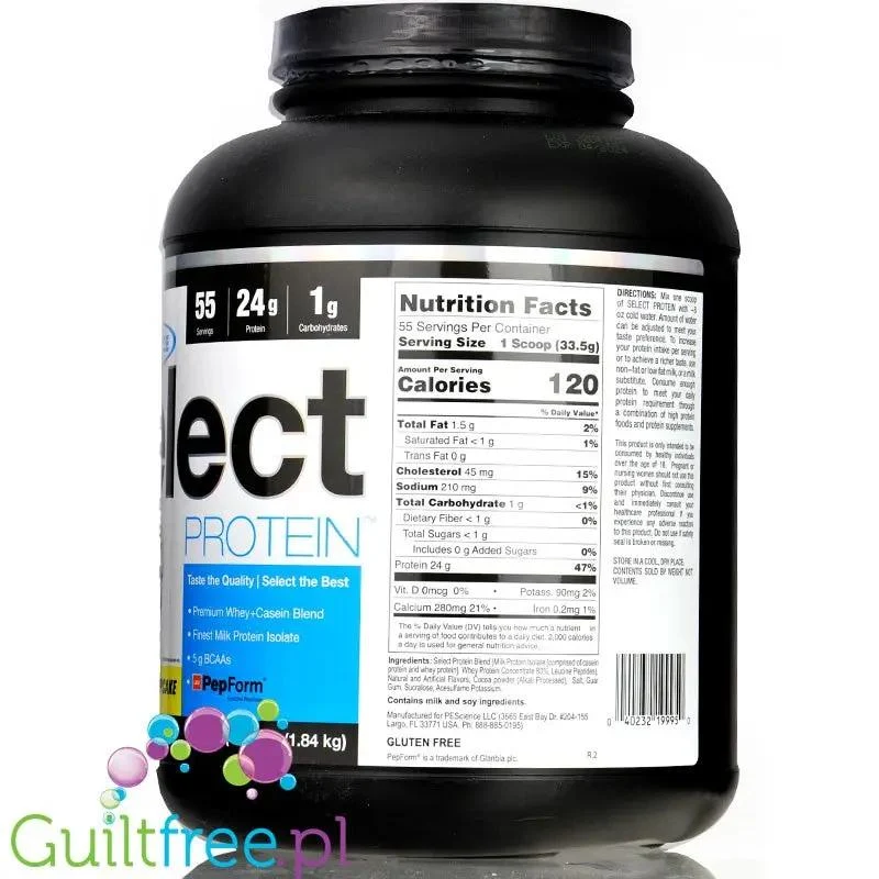 PEScience Select Protein Frosted Chocolate Cupcake 1,84g - odżywka białkowa 24g białka w 120kcal, kazeina & izolat,