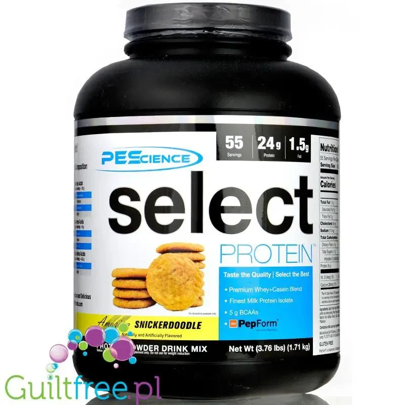 PEScience Select Protein Amazin Snickerdoodle 1.71kg - odżywka białkowa 24g białka w 120kcal, kazeina & izolat