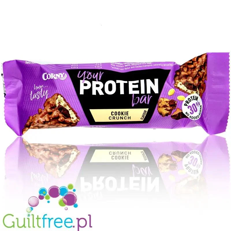 Corny Protein Crunchy Cookie - baton białkowy bez dodatku cukru 169kcal, Śmietanka & Ciasteczko