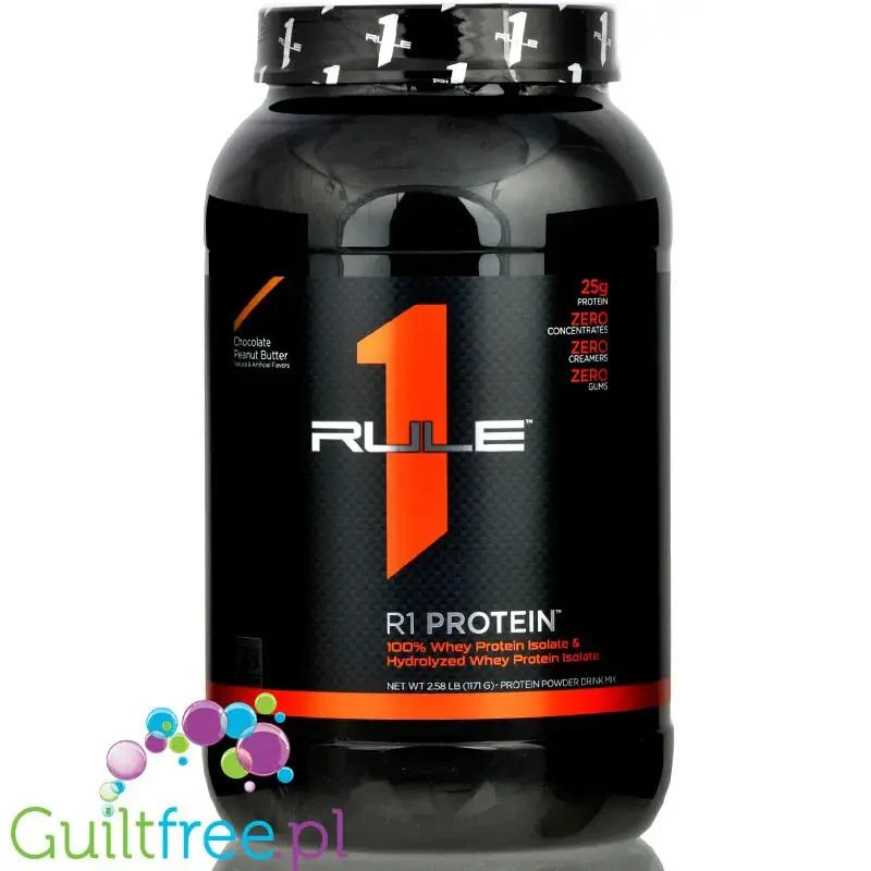 Rule1 R1 Protein Chocolate Peanut Butter - beztłuszczowa odżywka białkowa WPI & WPH, 0,96KG