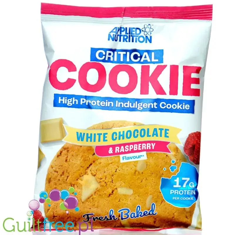 Applied Critical Cookie XXL White Chocolate & Raspberry - gigantyczne proteinowe ciastko z białą czekoladą i malinami