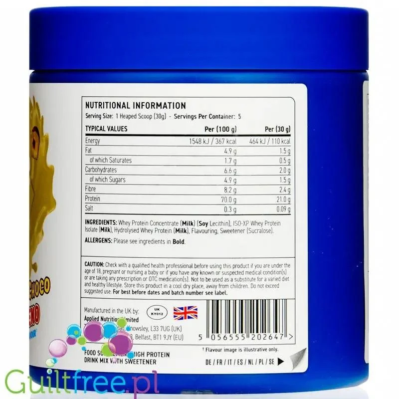 Applied Critical Whey Advanced Protein White Chocolate Bueno - odżywka białkowa z WPI, WPH i WPC, 21g białka & 110kcal