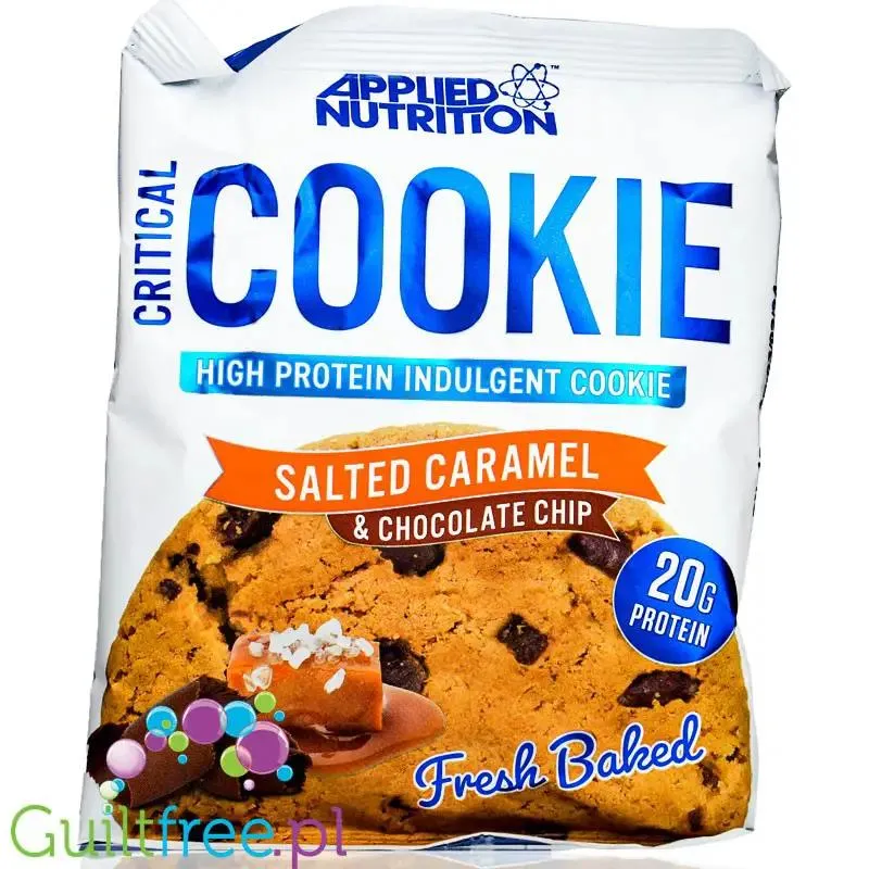 Applied Nutrition Critical Cookie Salted Caramel & Chocolate Chip - XXL ciacho 17g białka bez słodzików z kawałkami czekolady