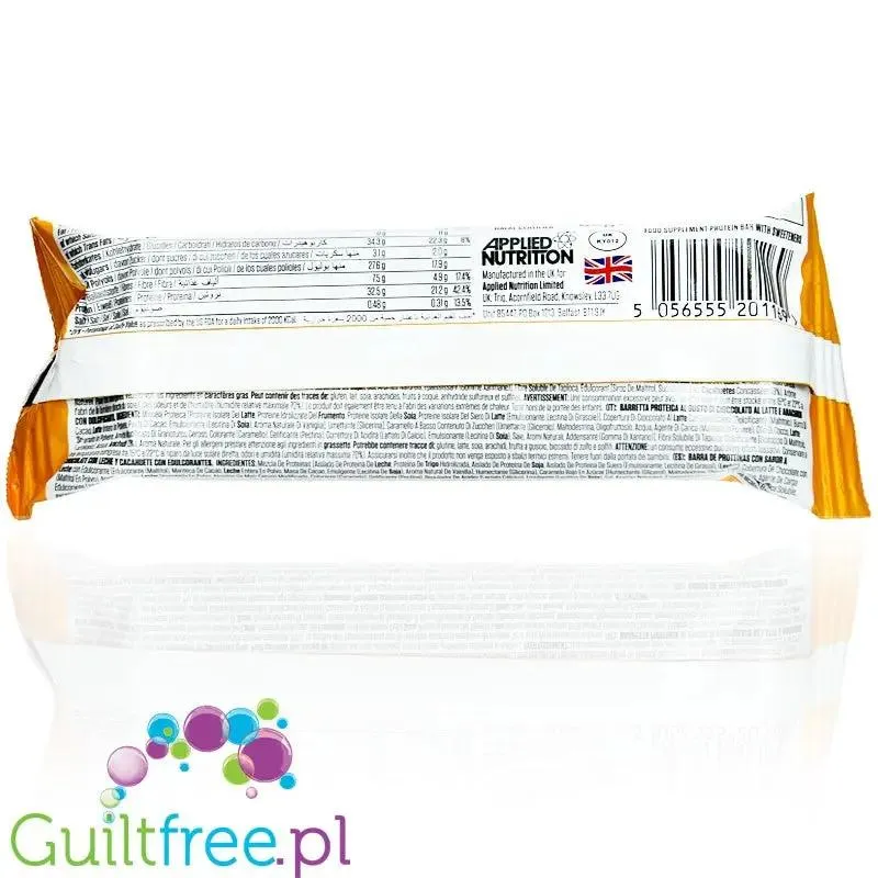 Applied Nutrition Crunch Bar Milk Chocolate Peanut - baton proteinowy Czekolada, Karmel & Masło Orzechowe