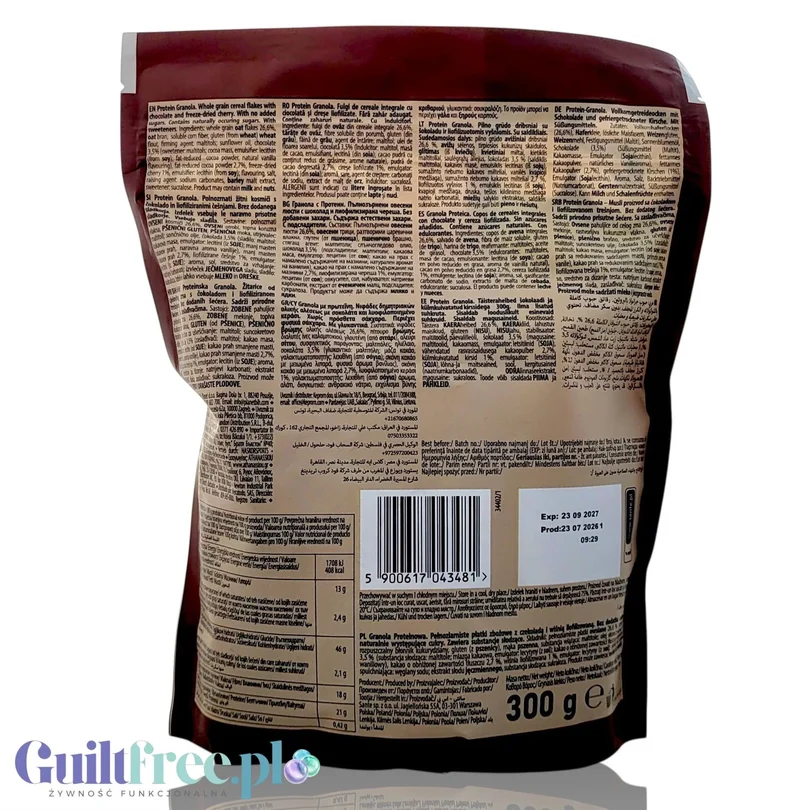 Sante GoON Cherry Brownie Granola Proteinowa bez dodatku cukru z Czekoladą & Wiśniami