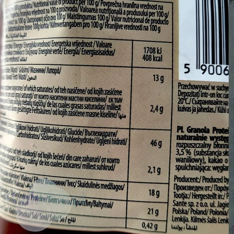 Sante GoON Cherry Brownie Granola Proteinowa bez dodatku cukru z Czekoladą & Wiśniami