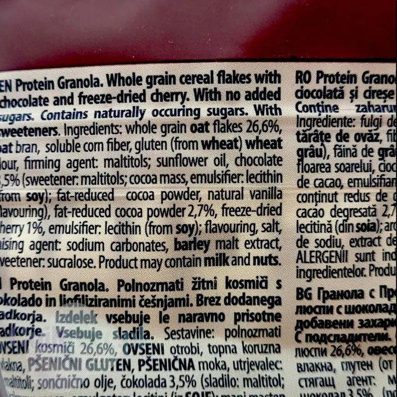 Sante GoON Cherry Brownie Granola Proteinowa bez dodatku cukru z Czekoladą & Wiśniami