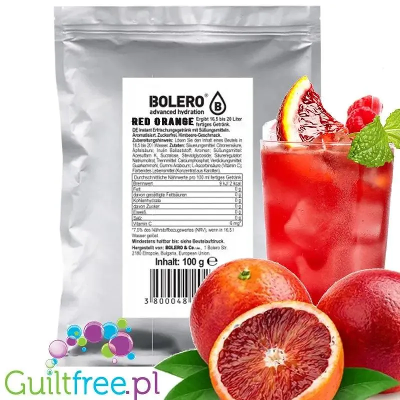 Bolero Drink XXL Red Orange ze stewią, mix na 20 litrów